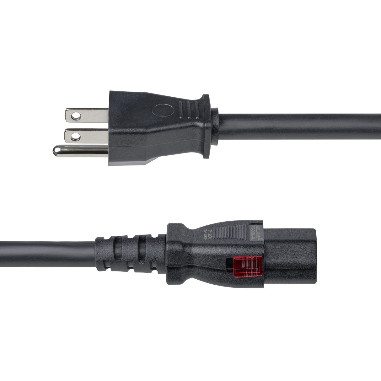 StarTech.com 3ft (91cm) Heavy Duty Power Cord, NEMA 5-15P to Locking C13 AC Power Cable, 125V 15A, 14AWG, Replacement Computer/Monitor Power Cord, TAA Compliant, UL Listed