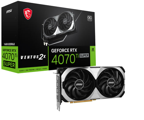 MSI VENTUS GeForce RTX 4070 Ti SUPER 16G 2X OC NVIDIA 16 GB GDDR6X
