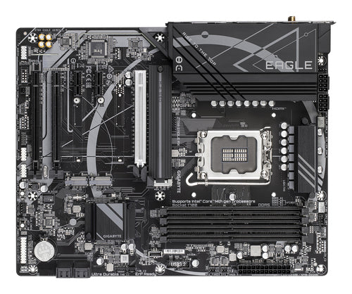 GIGABYTE Z790 EAGLE AX Motherboard - Supports Intel Core 14th Gen CPUs, 12+1+1Phases Digital VRM, up to 7600MHz DDR5 (OC), 3xPCIe 4.0 M.2, Wi-Fi 6E, 2.5GbE LAN, USB 3.2 Gen 2