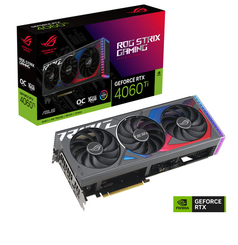 ASUS ROG -STRIX-RTX4060TI-O16G-GAMING NVIDIA GeForce RTX 4060 Ti 16 GB GDDR6