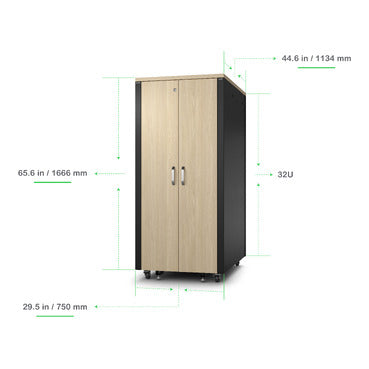 APC AR4032A rack cabinet 32U Freestanding rack Maple colour