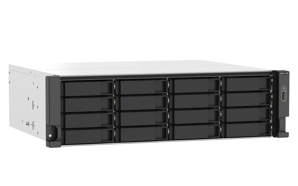 QNAP TS-1673AU-RP-16G NAS/storage server Rack (3U) Ryzen Embedded V1500B 16 GB DDR4 0 TB QNAP QTS Black, Grey