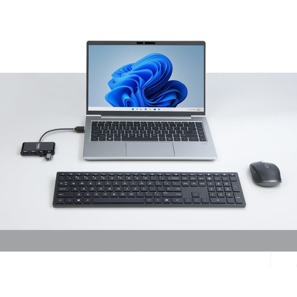 StarTech.com 4-Port USB 2.0 Hub, USB Bus Powered, Small Travel Mini USB Hub, USB 2.0 Splitter, Portable Multi-Port USB Hub, 480Mbps, Overcurrent Protection (OCP)