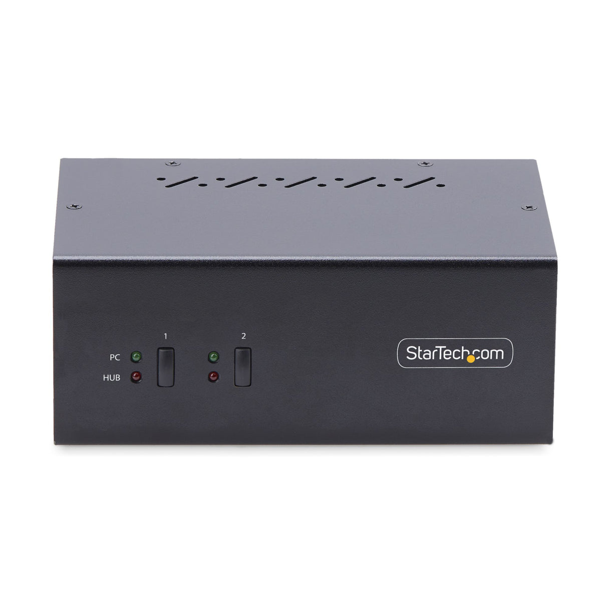 StarTech.com 2-Port Dual-Monitor DisplayPort KVM Switch, 4K 60Hz, 2x USB 5Gbps Hub Ports, 2x USB 2.0 HID Ports, Hotkey and Push-Button Switching, TAA Compliant - 3.5mm Audio, HDCP