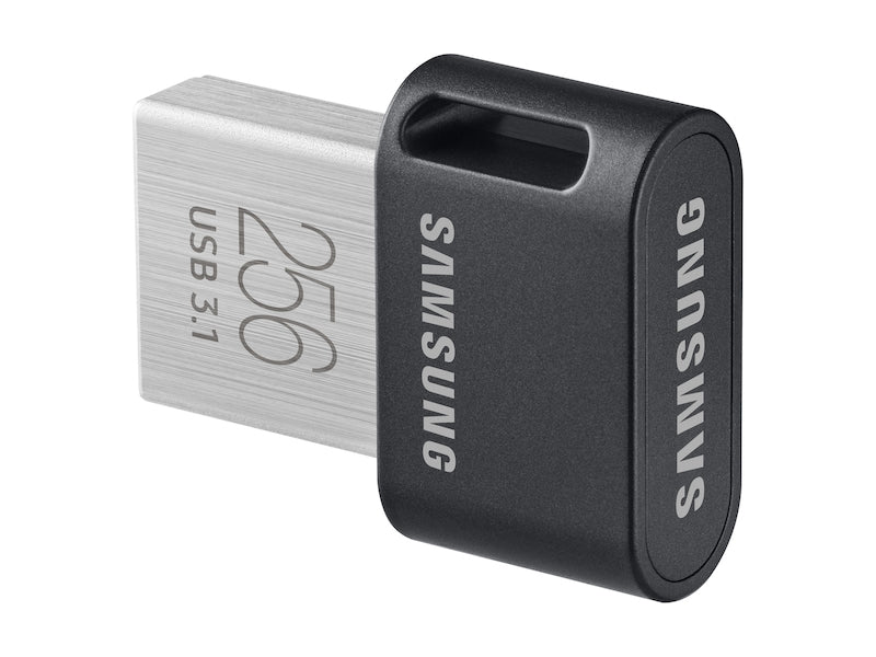 Samsung FIT Plus USB flash drive 256 GB USB Type-A 3.2 Gen 1 (3.1 Gen 1) Black, Stainless steel