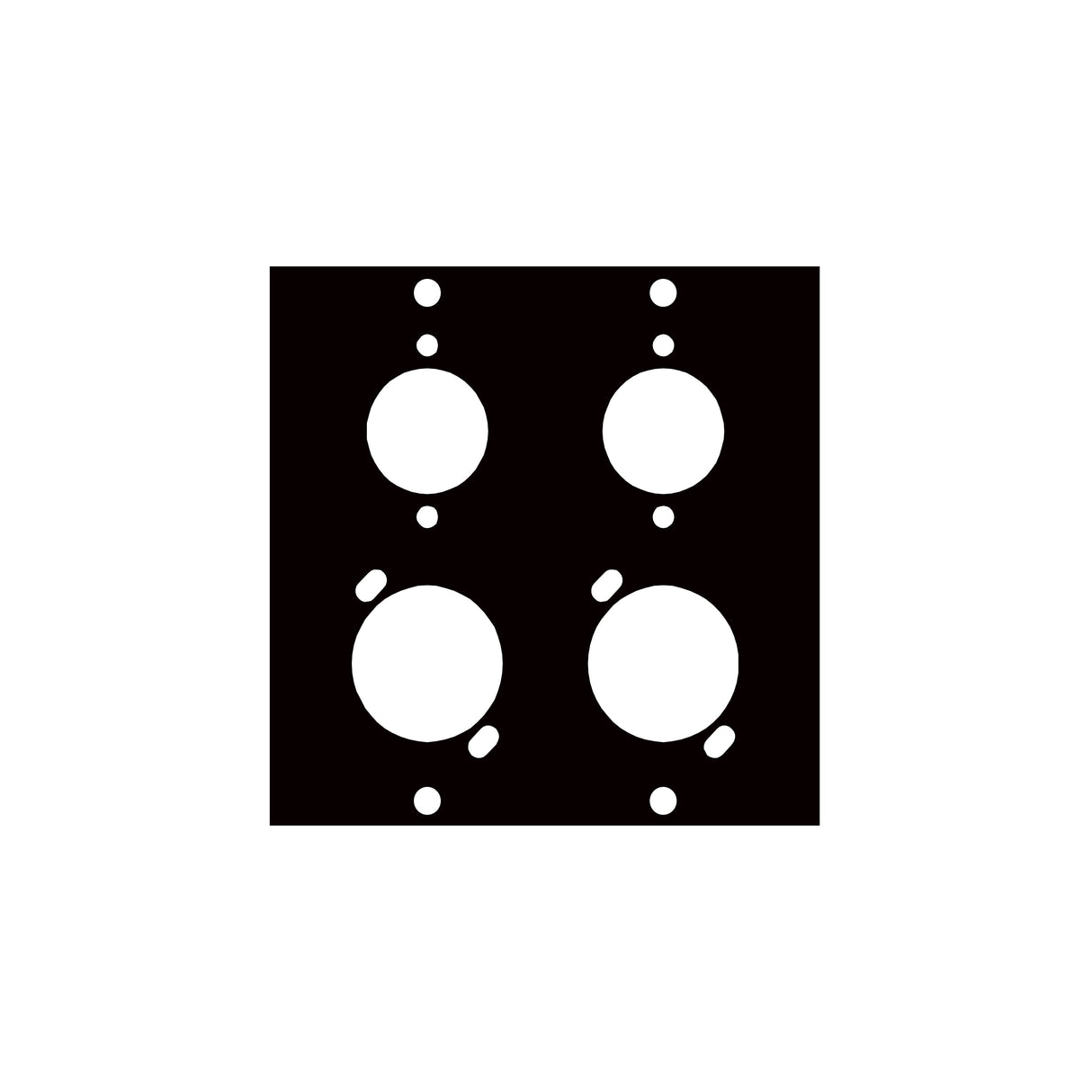 Middle Atlantic UCP Module with Four Mixed Gender XLR Punchouts