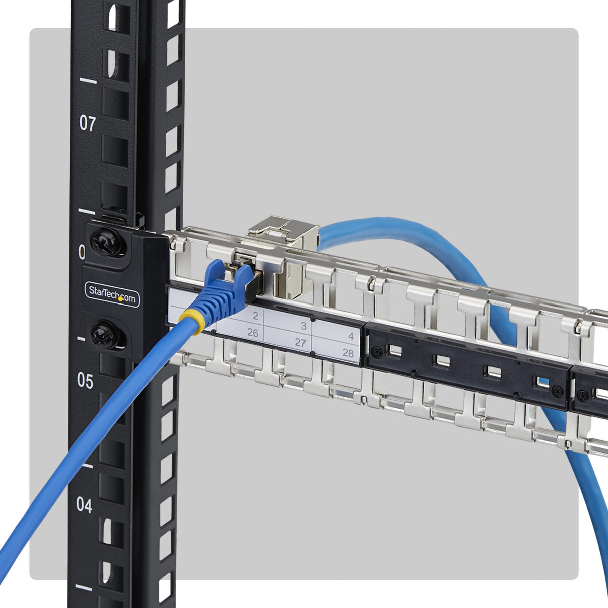 StarTech.com 48 Port 1U Blank Keystone Patch Panel, Rackmount Cat6 Patch Panel for RJ45 STP Ethernet Network Jacks
