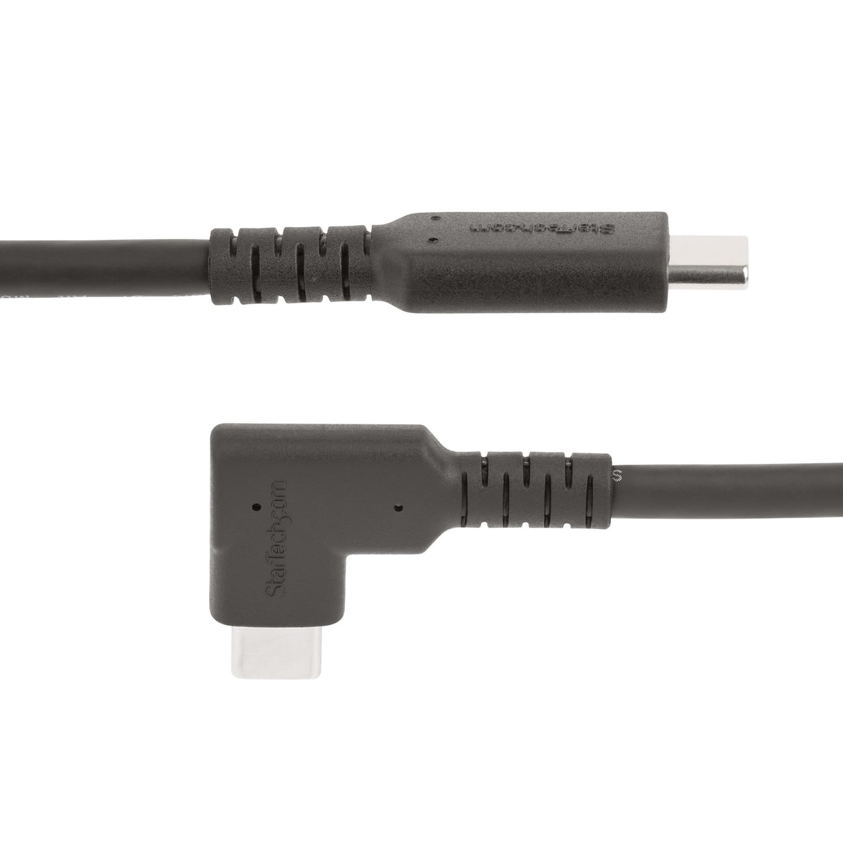 StarTech.com 1.6ft (50cm) USB-C Cable, Right-Angled, USB 10Gbps, 100W (5A) Power Delivery, 8K 60Hz / 4K 144Hz DP Alt Mode, Rugged USB C Cord - Thunderbolt Compatible