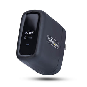 StarTech.com 65W USB-C Laptop Charger, GaN Charger with Power Adapter Brick for Dell, XPS, HP ProBook, MacBook Pro, Microsoft Surface Pro, Black