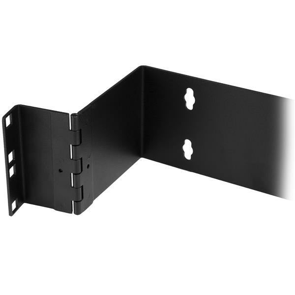 StarTech.com 2U Hinged Wall Mount Patch Panel Bracket - 6 inch Deep - 19" Patch Panel Swing Rack for Shallow Network Equipment- 22lbs