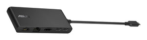 ASUS Dual 4K USB-C Dock DC201 Wired USB 3.2 Gen 2 (3.1 Gen 2) Type-C Black