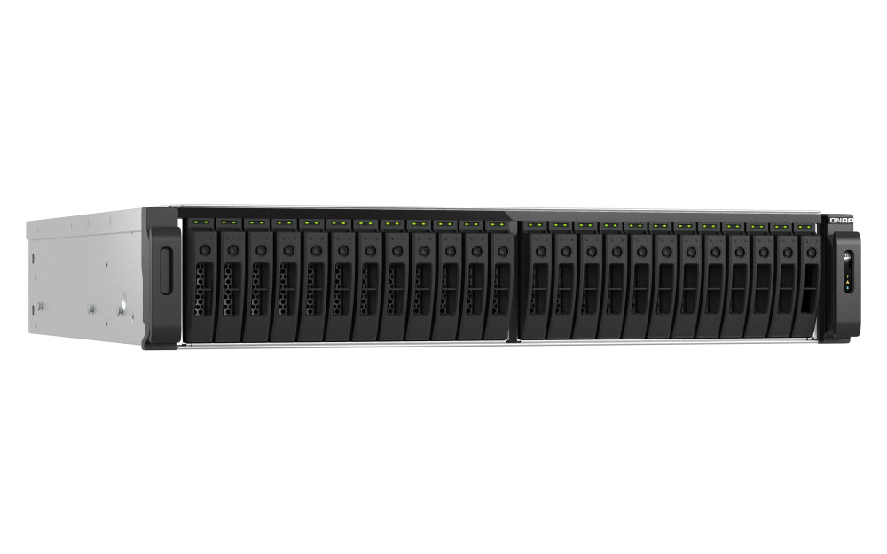 QNAP TS-H3077AFU-R5-32G NAS/storage server Rack (2U) AMD Ryzen™ 5 32 GB DDR5 0 TB QuTS hero Black, Metallic