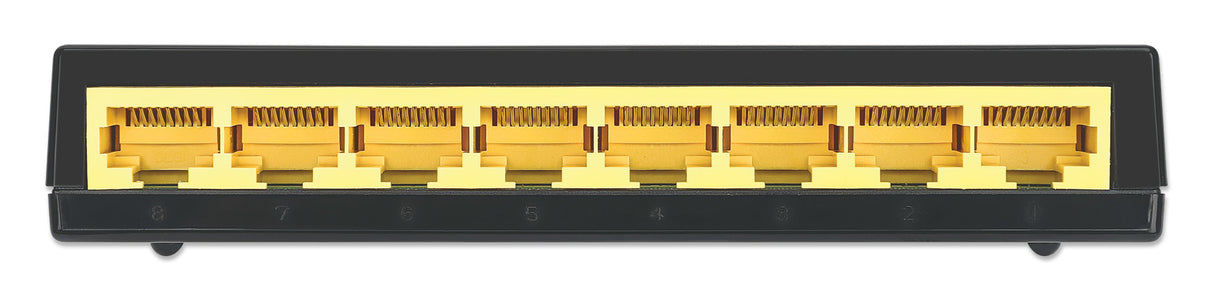 Intellinet 8-Port Gigabit Ethernet Switch, Desktop Size, Plastic, IEEE 802.3az (Energy Efficient Ethernet), Black