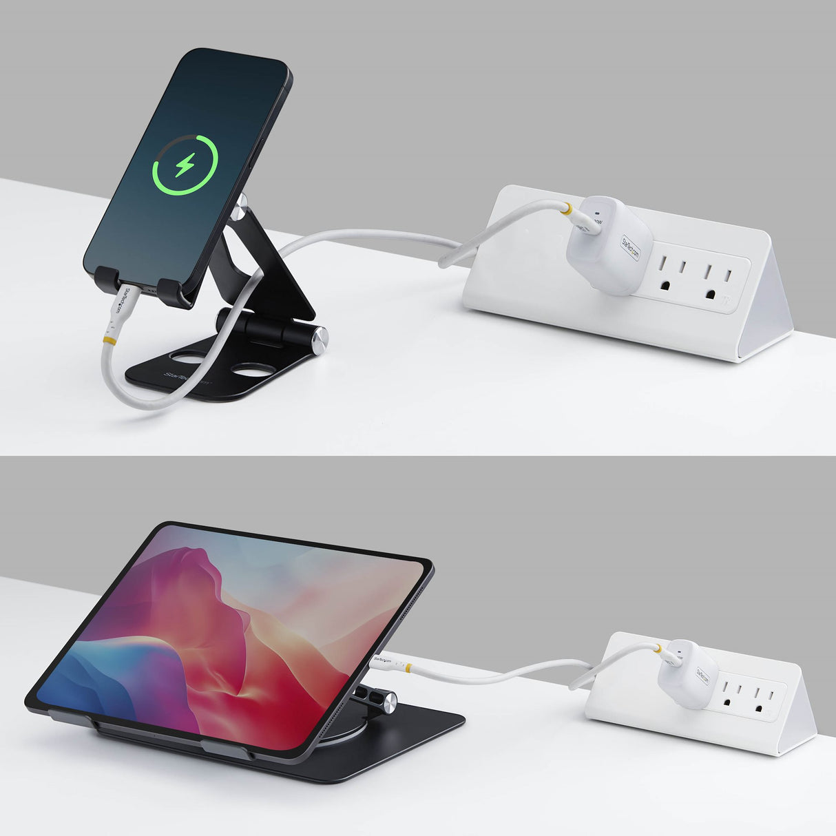 StarTech.com 20W USB‑C Wall Charger, Portable Charger with USB Power Delivery Fast Charging, 5V/9V PD, USB-C Charger, White