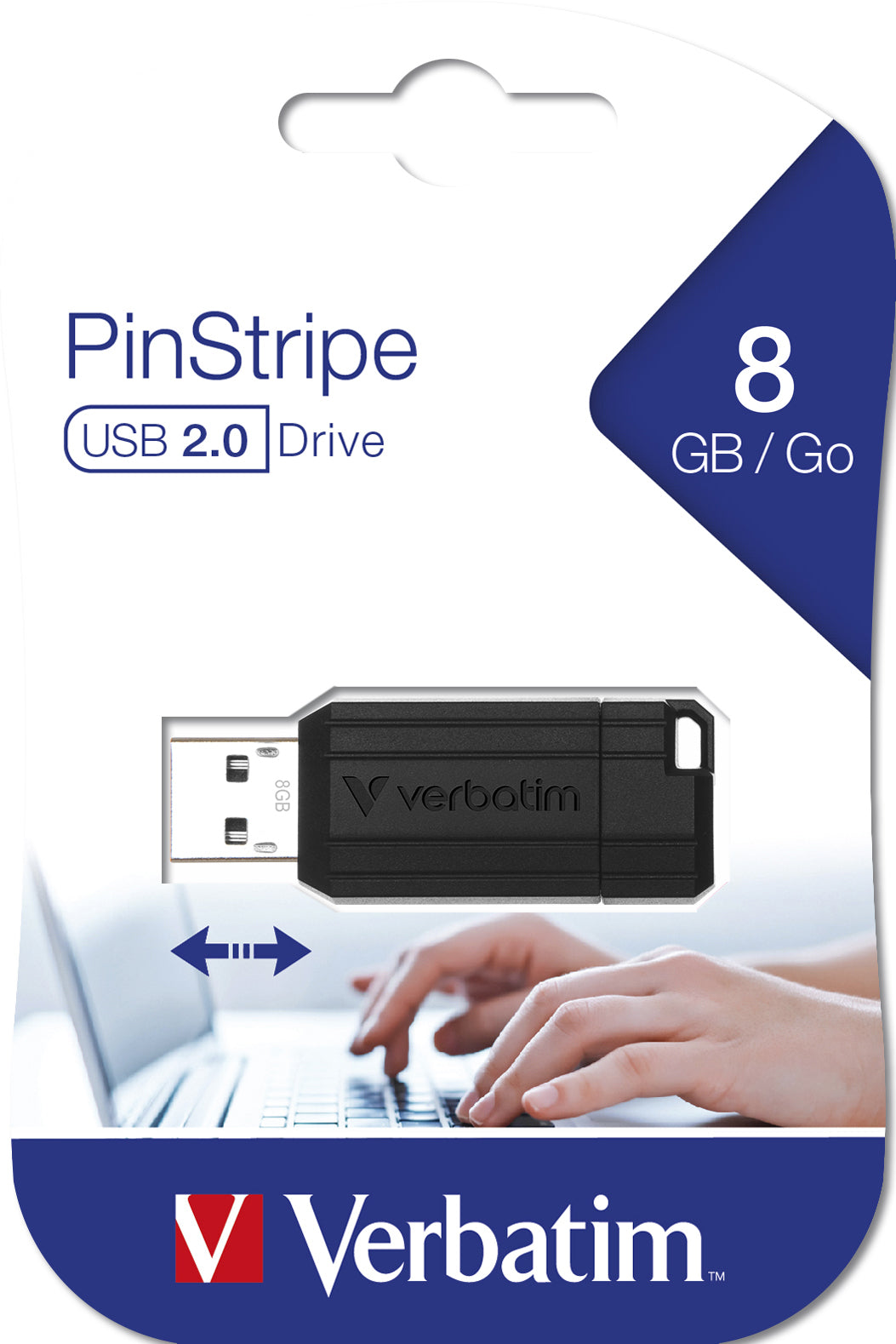 Verbatim PinStripe - USB Drive 8 GB - Black