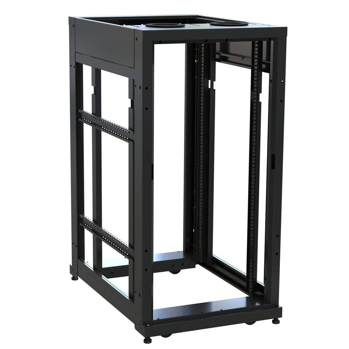 Middle Atlantic 24 RU SNE Series Rack Frame, 36 Inches Deep, 24 Inches Wide with Cage Nut Rackrail
