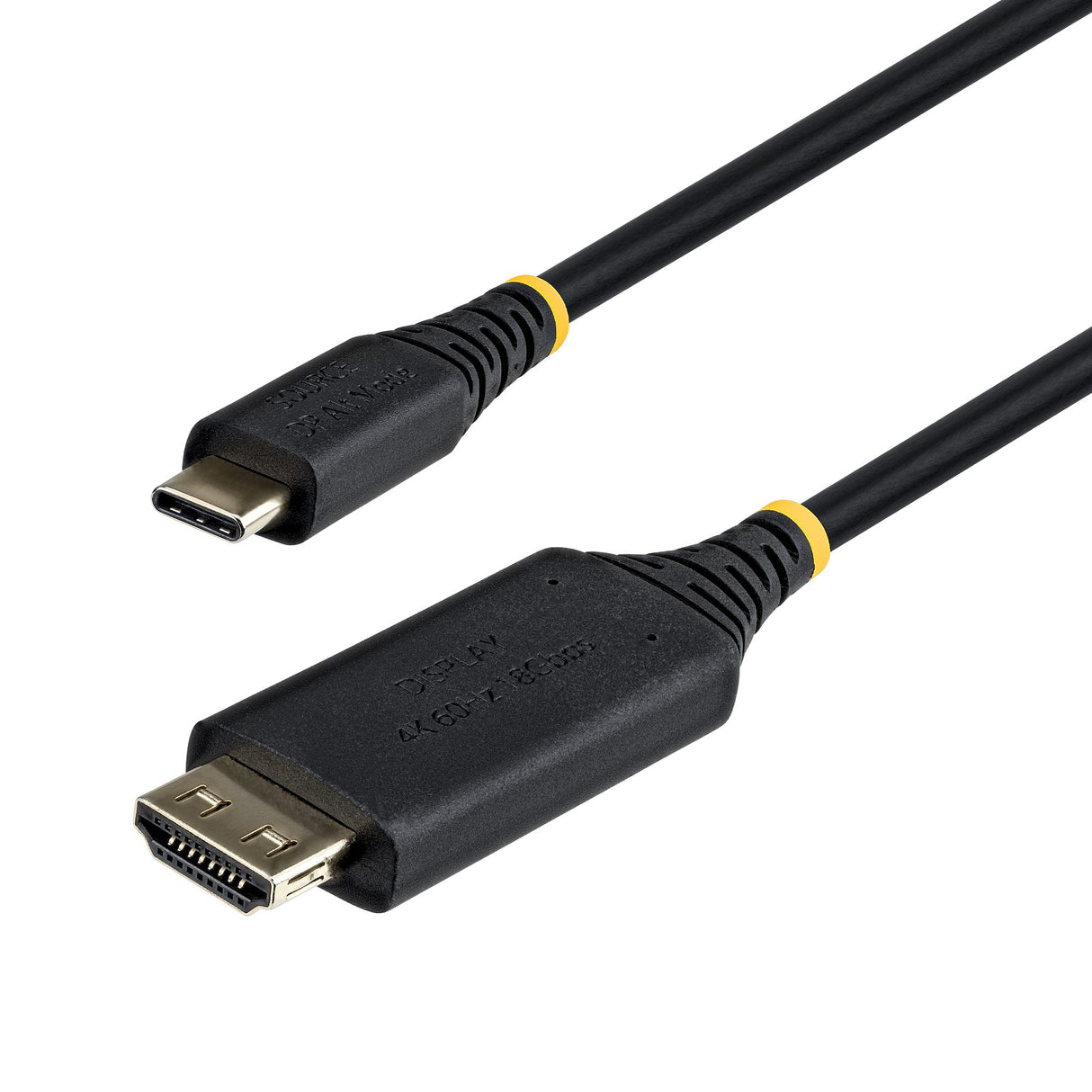 StarTech.com USB C to HDMI Adapter Cable 15ft, Gripping HDMI Connector, 4K 60Hz, Thunderbolt Compatible, HDR, Uni-Directional Cord for MacBook, Dell, HP, Lenovo