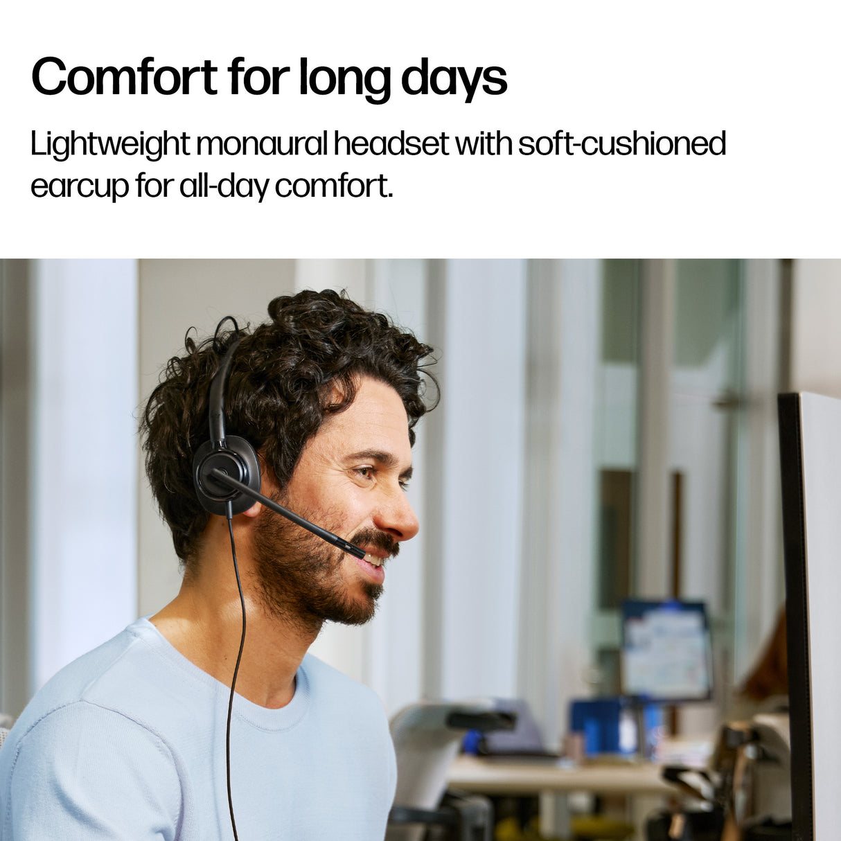 HP Poly Mission 425 Stereo USB Wired Headset (Bulk)