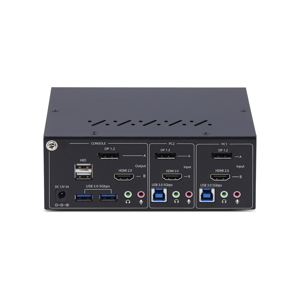 StarTech.com 2-Port Dual-Monitor DisplayPort and HDMI KVM Switch, 4K 60Hz, 1x HDMI & 1x DP Monitor, 2-Port USB 5Gbps Hub, 2x USB HID Ports, TAA Compliant