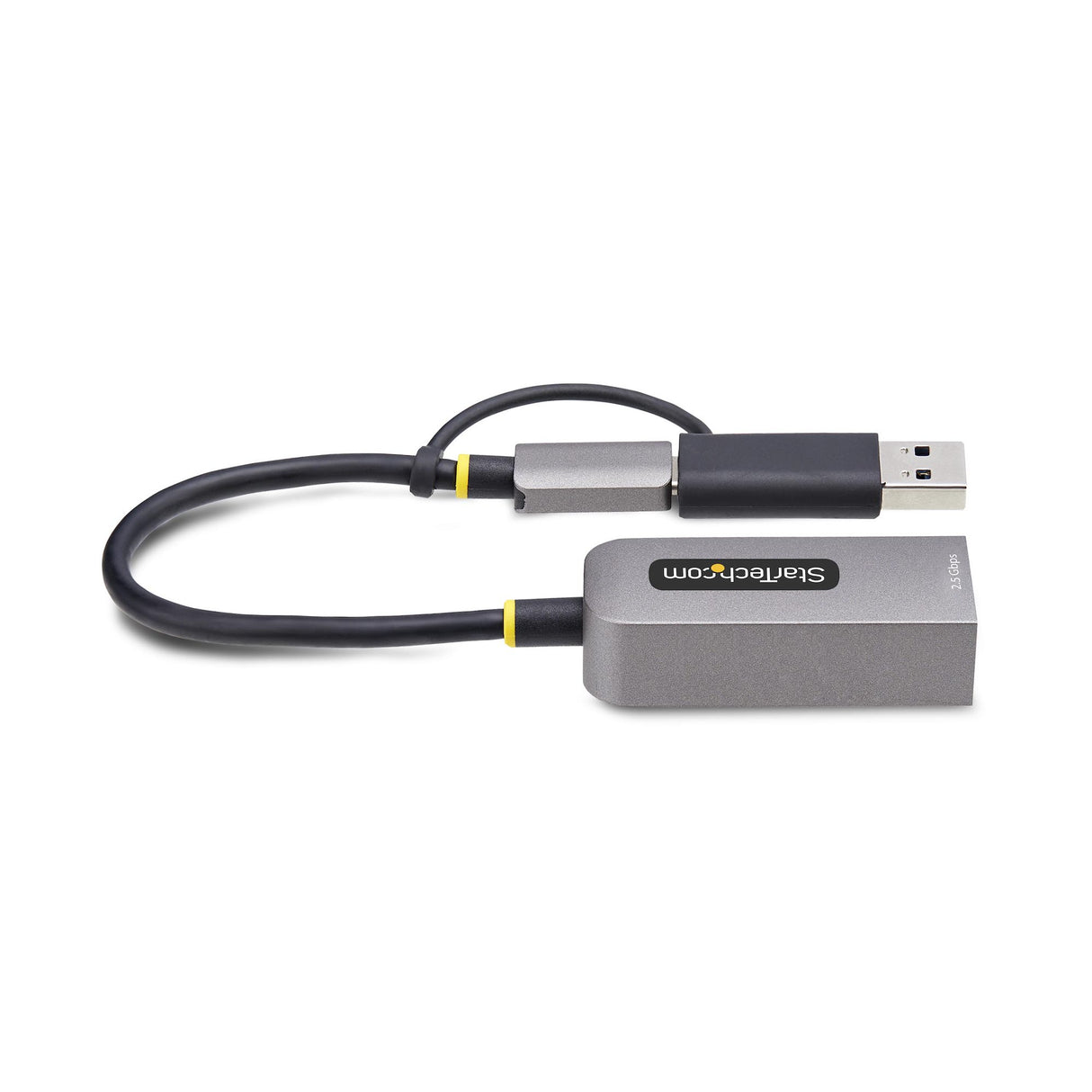 StarTech.com 2.5GbE USB-C to Ethernet Adapter with USB-A Converter, NBASE-T NIC, USB 3.0 Type-C 2.5/1G Multi Speed Network, Thunderbolt Compatible, Windows & Mac