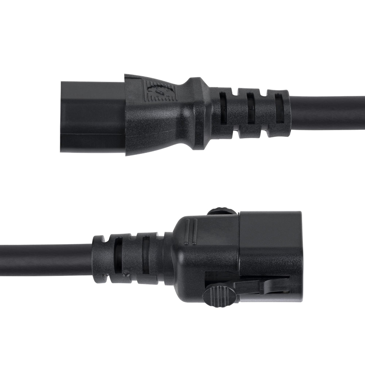 StarTech.com 6ft (1.8m) Heavy Duty Power Extension Cord, Locking C14 to C13, PDU Power Cord, 15A 250V, 14AWG, AC Power Cable Extension, TAA Compliant, UL Listed