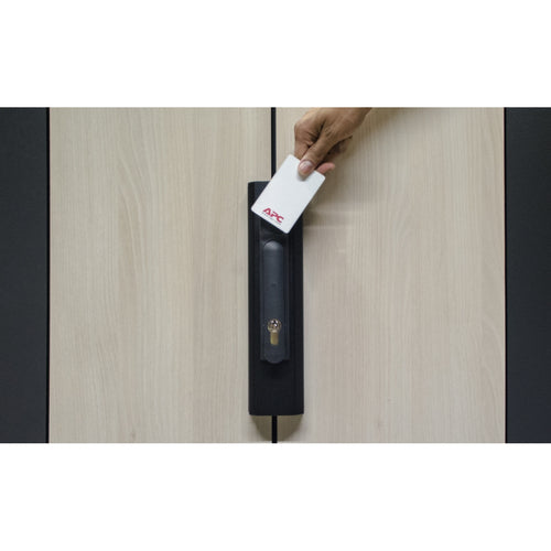 APC NetShelter CX, High security handle adaptor Kit, for door mounting, Black, 300H x 69W x 35D mm