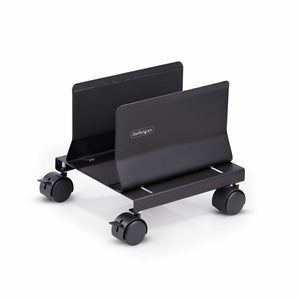 StarTech.com Computer Tower Cart, Rolling Mobile CPU Caddy on Wheels/Casters, Max Load 46.3lb/21kg, Adjustable PC Case Mount, Desktop Floor Stand, Steel Dolly, TAA