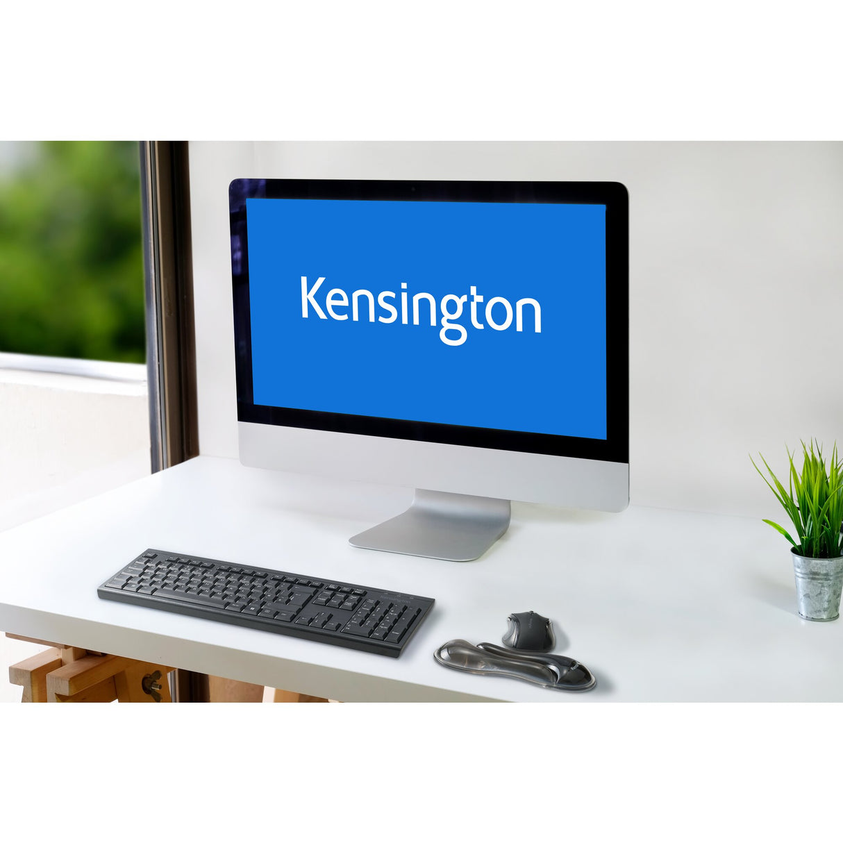 Kensington Slim Duo Gel Mouse/Trackball Wrist Rest - Grey