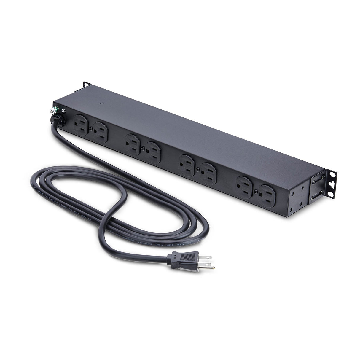 StarTech.com 14-Outlet Rackmount PDU, 1U Server Power Strip with 6x Front and 8x Rear Ports, Mounted Power Distribution Unit for 19-Inch Racks and Cabinets