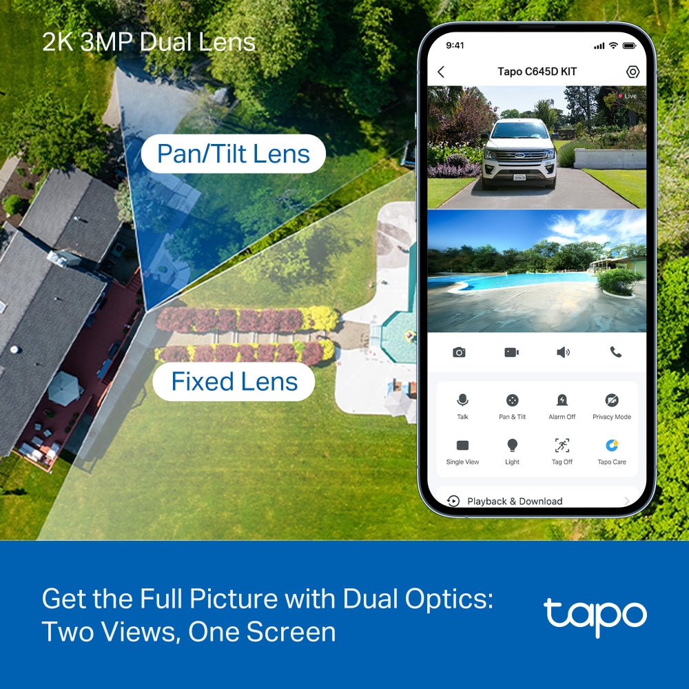 TP-Link Tapo C645D KIT IP security camera Outdoor 2304 x 1296 pixels Ceiling/Wall/Pole