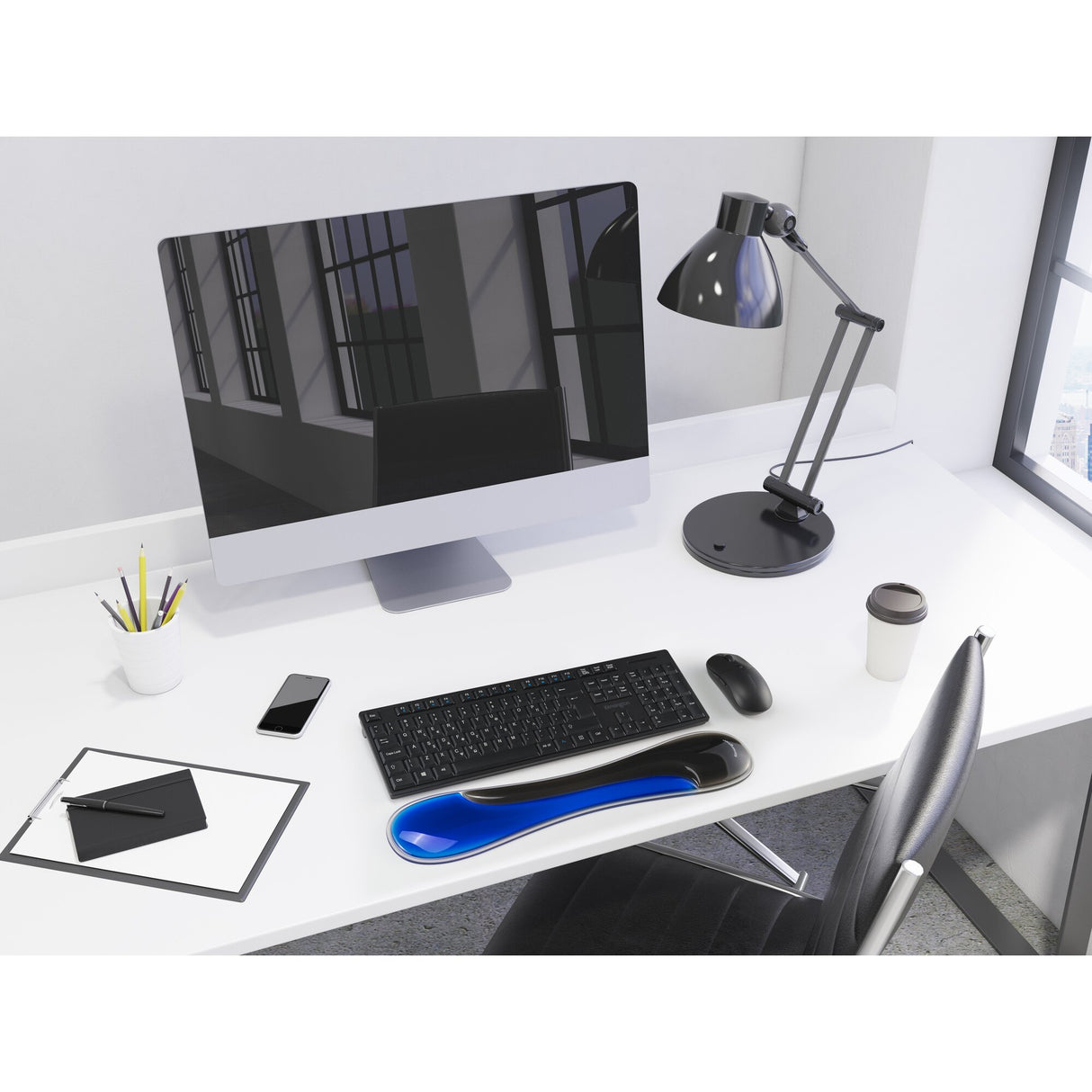 Kensington Slim Duo Gel Keyboard Wrist Rest - Blue