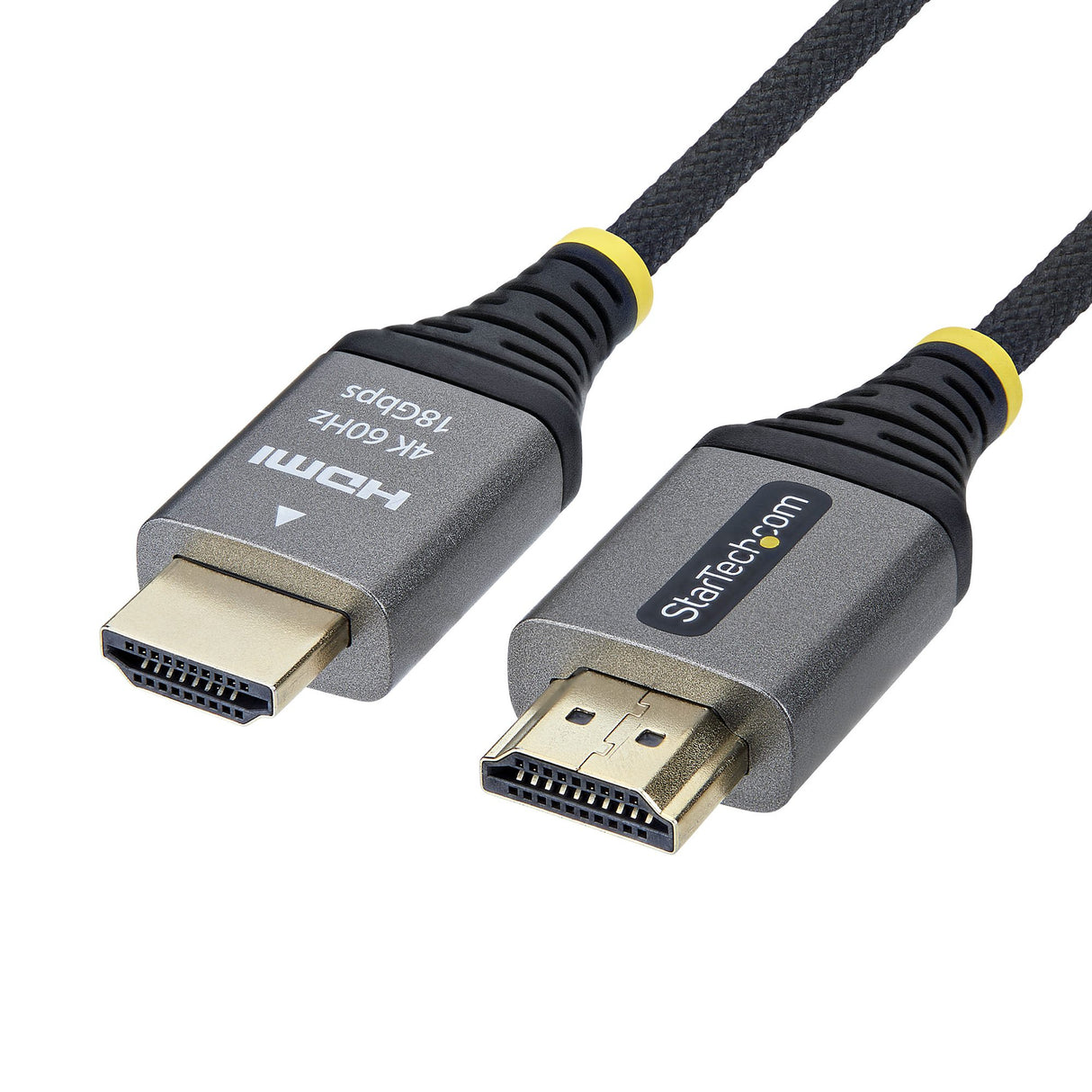 StarTech.com 3ft (91cm) Premium Certified High Speed HDMI Cable, Ultra Flexible HDMI Cable, 4K 60Hz/1440p 144Hz w/HDR10/ARC, 18Gbps, High Flex Braided HDMI Cord