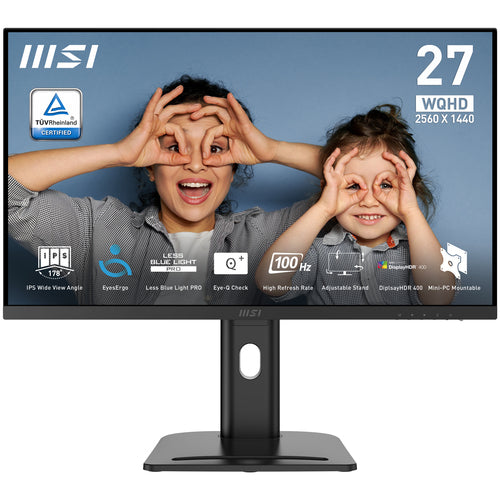 MSI Pro MP273QP E2 computer monitor 68.6 cm (27") 2560 x 1440 pixels Wide Quad HD LED Black