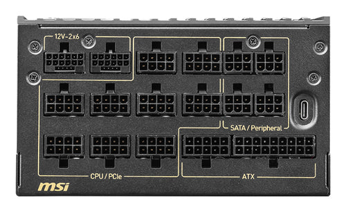 MSI MEG Ai1600T PCIE5 power supply unit 1600 W 24-pin ATX ATX Black