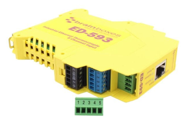 Brainboxes ED-593 network switch Unmanaged Fast Ethernet (10/100) Multicolour