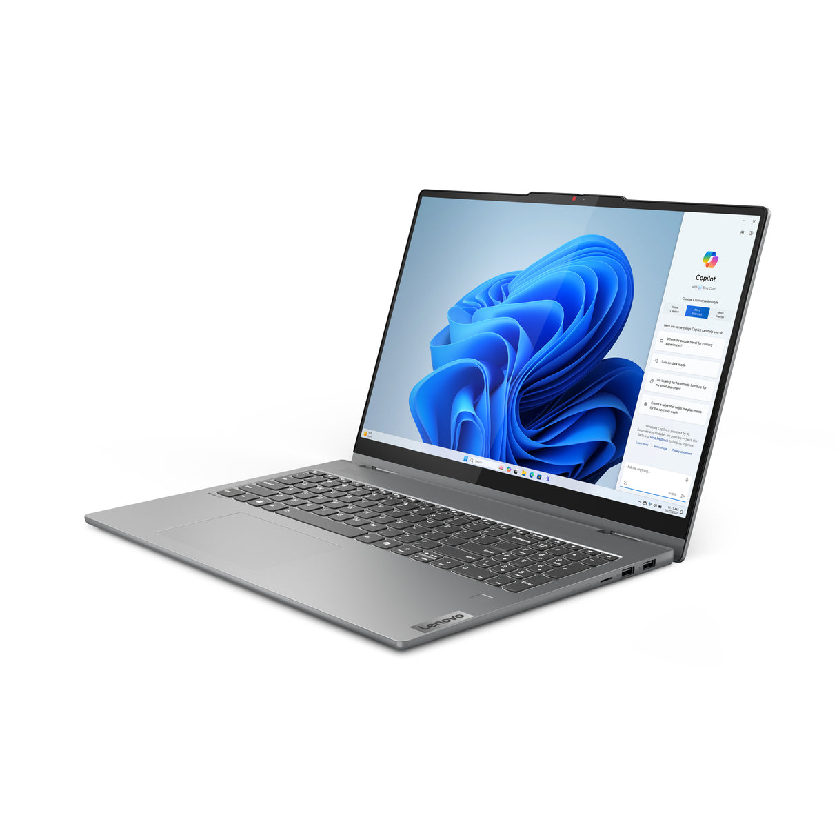 Lenovo IdeaPad 5 2-in-1 16AHP9 AMD Ryzen™ 5 8645HS Hybrid (2-in-1) 40.6 cm (16") Touchscreen WUXGA 16 GB LPDDR5x-SDRAM 512 GB SSD Wi-Fi 6 (802.11ax) Windows 11 Home English, French Grey