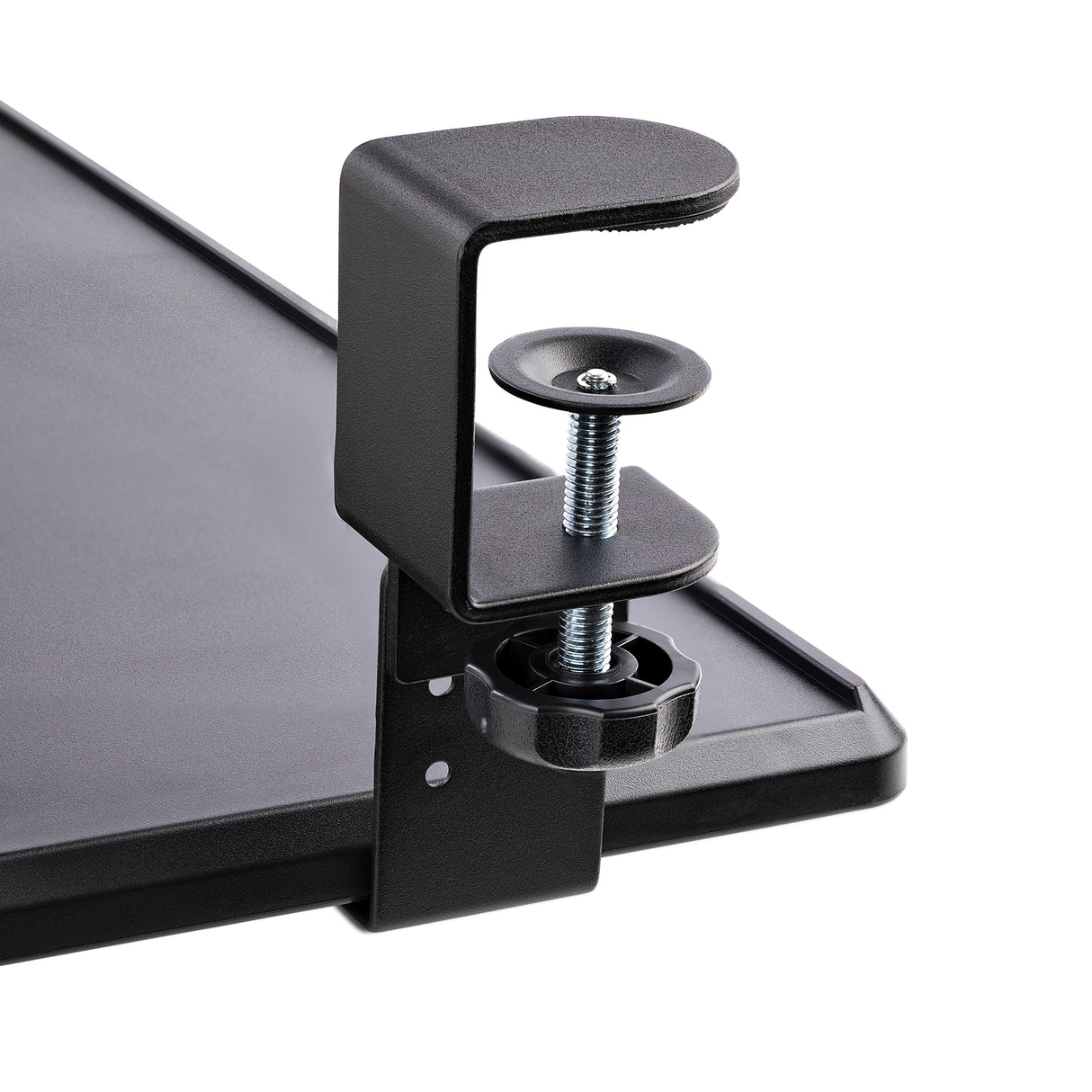 StarTech.com Under-Desk Keyboard Tray, Clamp-on Ergonomic Keyboard Holder, Up to 12kg (26.5lb), Sliding Keyboard and Mouse Drawer with C-Clamps, Height Adjustable Keyboard Tray (3.9/4.7/5.5 in) - TAA