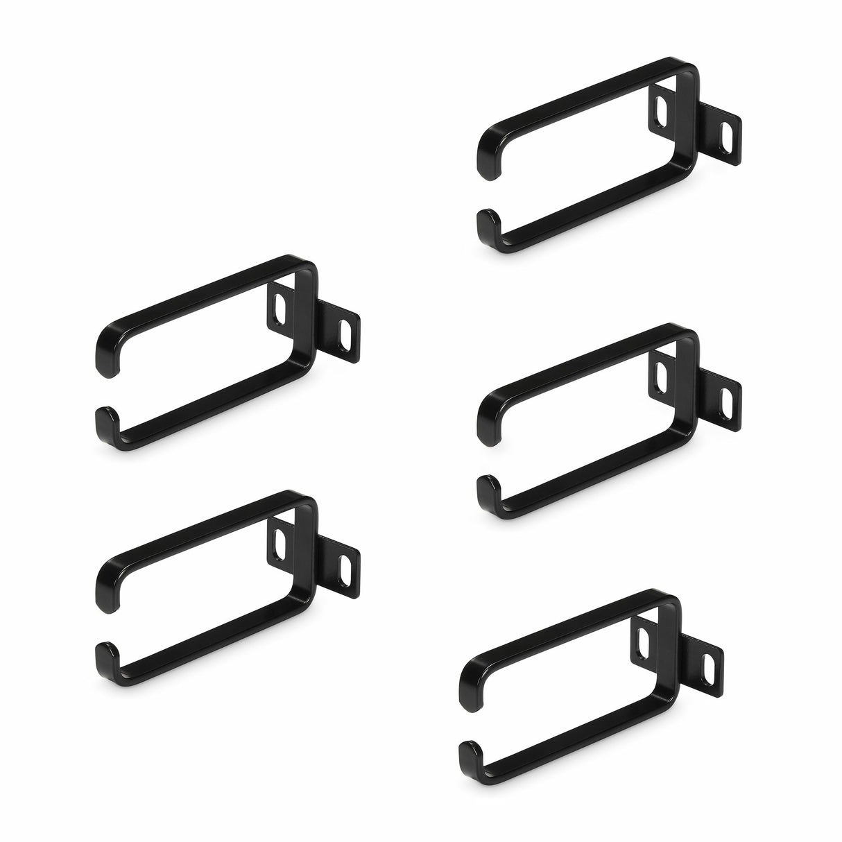 StarTech.com 5-Pack 1U Vertical 1.8 x 3.9in (4.5 x 10cm) Server Rack Cable Management D-Ring Hook; Network Rack-Mount Cord Organizer; Cable Manager for 19" and 10" Cabinets