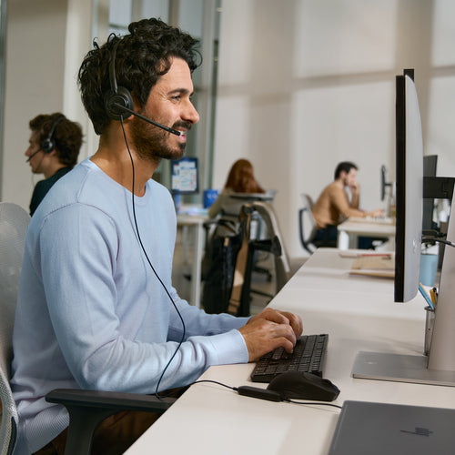 HP Poly Mission 425 Stereo USB Wired Headset TAA