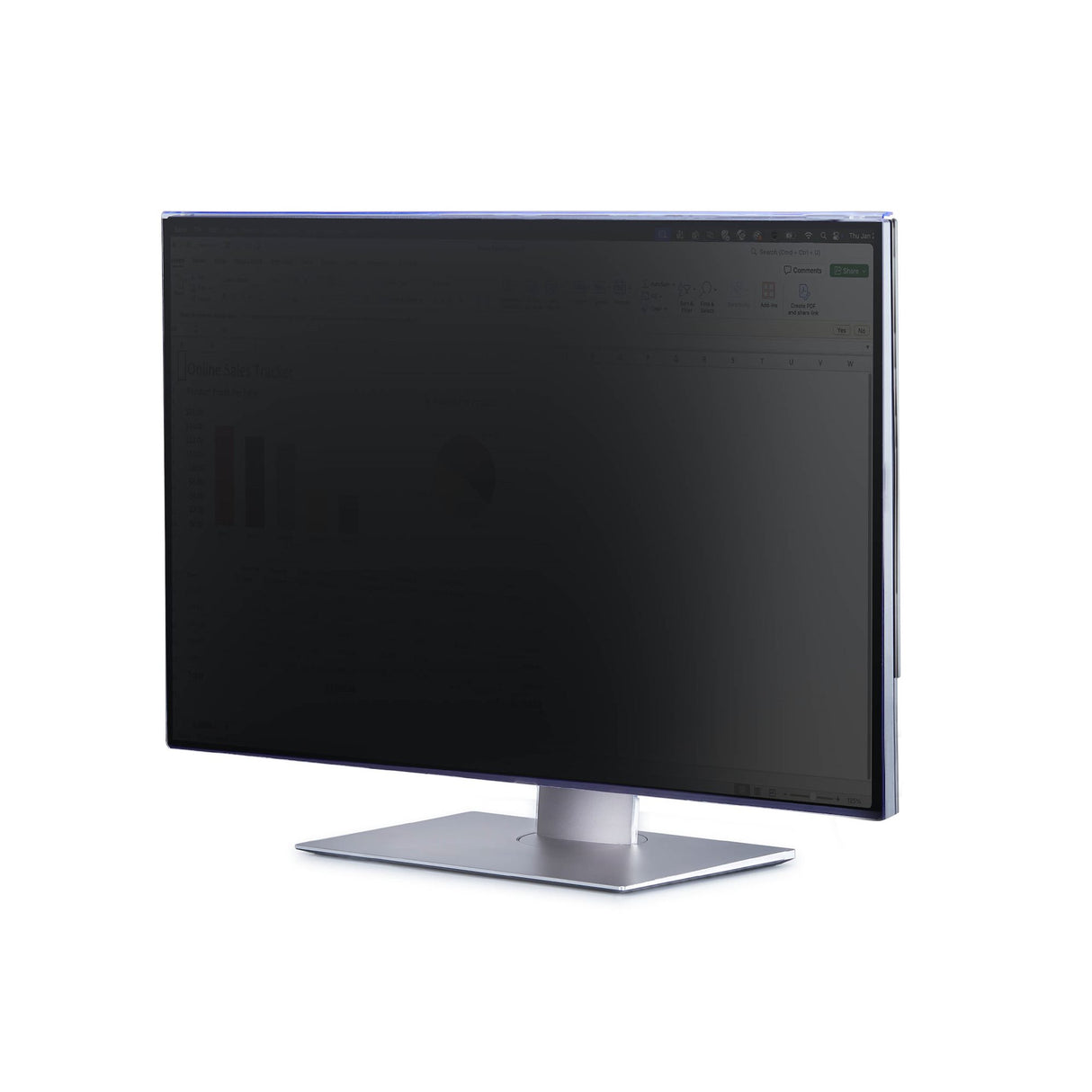 StarTech.com 32-inch 16:9 Computer Monitor Privacy Screen, Hanging Acrylic Filter, Quick-Install Security Shield, Monitor Screen Protector, +/- 30 Deg. View, Glossy, TAA