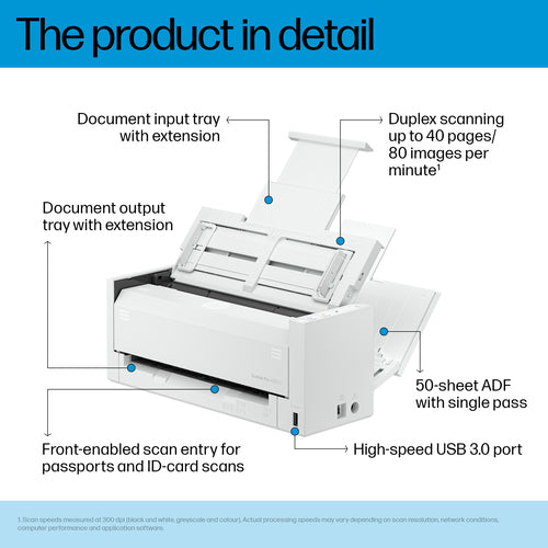 HP ScanJet Pro 4200 s1 ADF scanner 600 x 600 DPI A4 Blue, White
