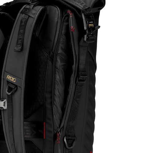 ASUS ROG SLASH Edition 20 backpack Roll top backpack Black Polyester, PU leather