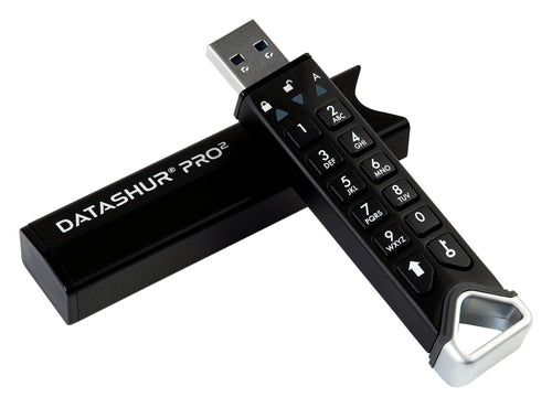 iStorage datAshur PRO2 8 GB | Secure Flash Drive | FIPS 140-2 Level 3 Certified | AES-XTS 256-bit hardware encryption | Password protected | Dust/Water-Resistant