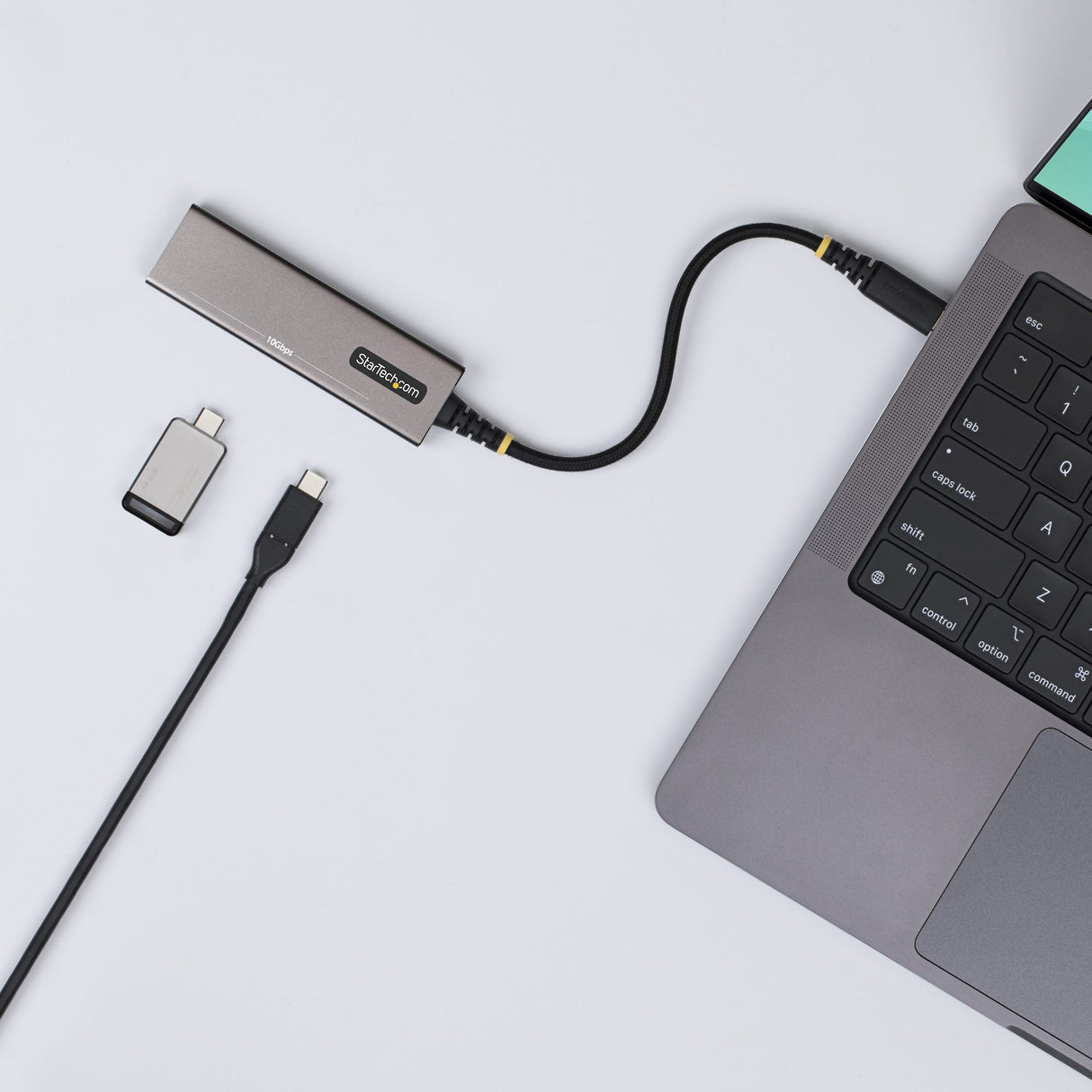 StarTech.com 4-Port USB-C Hub, 10Gbps, 100W PD Charging, 4x USB-C Ports, Overcurrent Protection, PCR Aluminum, For MacBook / Dell / ThinkPad / HP / iPad / Tablet