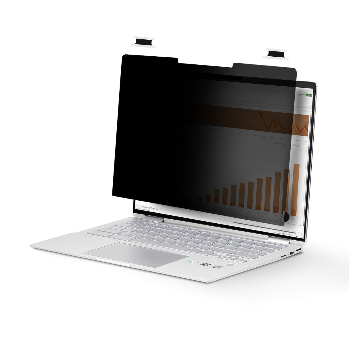 StarTech.com 13.5-inch 3:2 Flip-Over Privacy Screen with Touch, Anti-Glare Privacy Filter, Laptop Monitor Screen Protector with 51% Blue Light Reduction