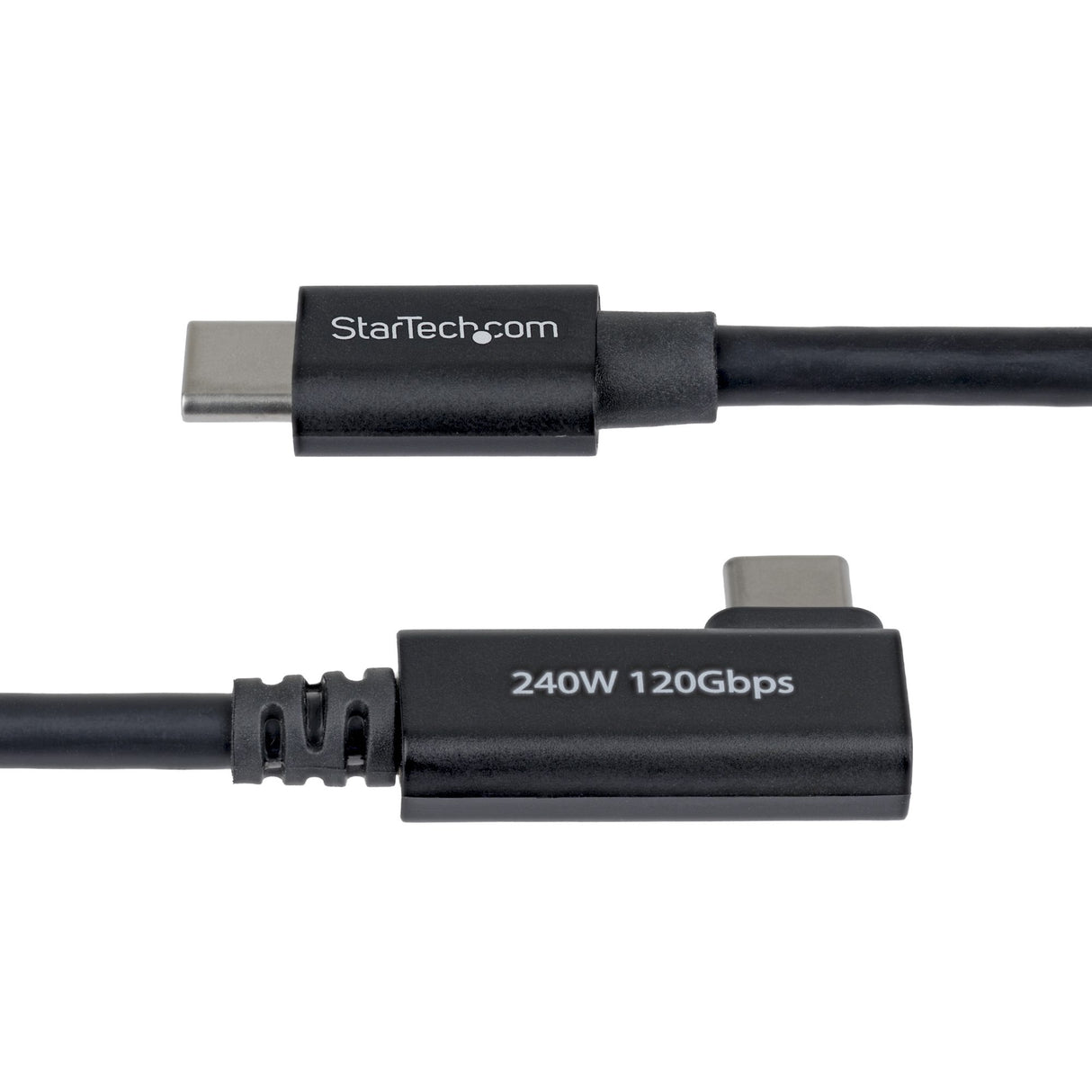 StarTech.com 2.6ft (80cm) Right Angle Thunderbolt 5 Cable, 80Gbps/Up to 120Gbps, 240W PD, 8K 60Hz, Certified Thunderbolt Cable, Compatible w/Thunderbolt 4/USB4/USB-C