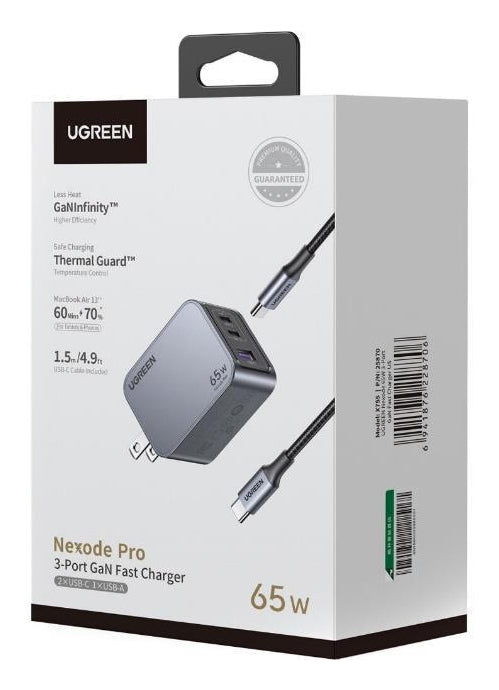 Ugreen Nexode Pro Laptop, Smartphone Blue AC Fast charging Indoor