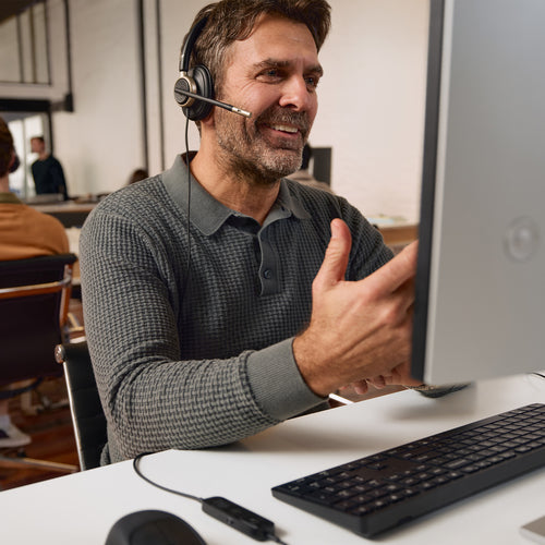 HP Poly Mission 825 Stereo USB Wired Headset TAA