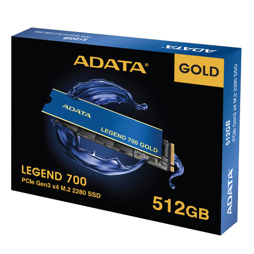 ADATA LEGEND 700 SLEG-700G-512GCS-S48 internal solid state drive 512 GB M.2 PCI Express 3.0 NVMe 3D NAND