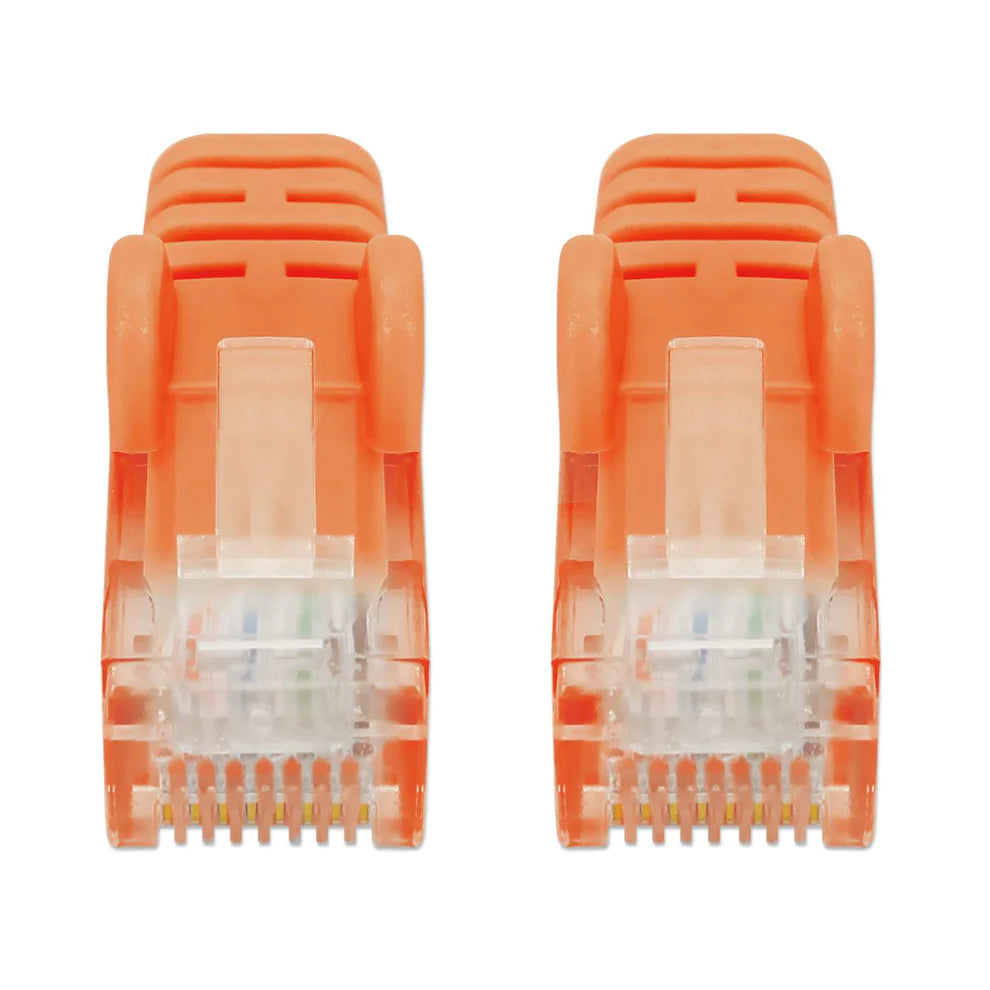Intellinet IEC-C6-OR-3-SLIM networking cable Orange 1 m Cat6 U/UTP (UTP)